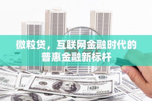 红星微粒贷，互联网金融时代的普惠金融新标杆