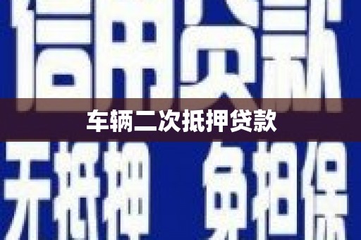 红星车辆二次抵押贷款
