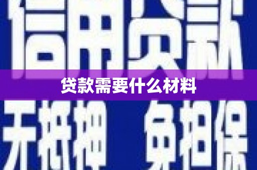 红星贷款需要什么材料