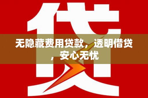 红星无隐藏费用贷款，透明借贷，安心无忧