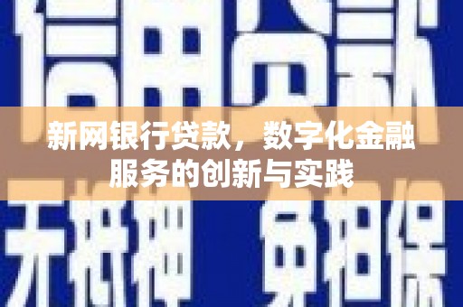 红星新网银行贷款，数字化金融服务的创新与实践