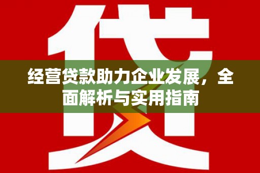红星经营贷款助力企业发展，全面解析与实用指南