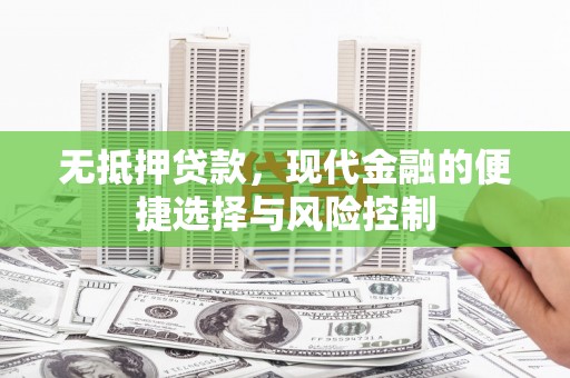 红星无抵押贷款，现代金融的便捷选择与风险控制