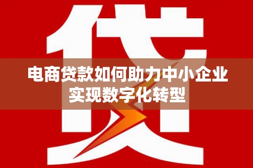 红星电商贷款如何助力中小企业实现数字化转型