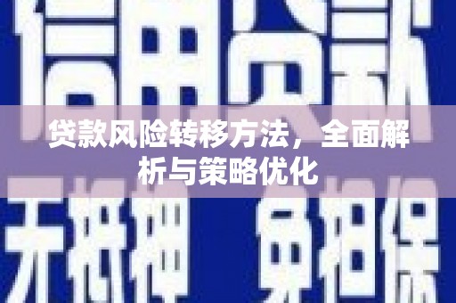 红星贷款风险转移方法，全面解析与策略优化