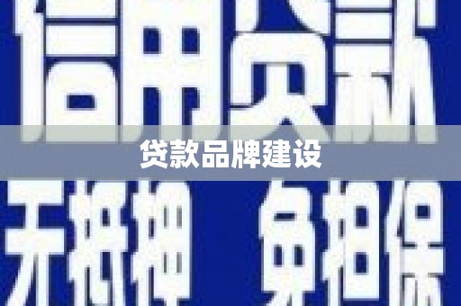 红星贷款品牌建设