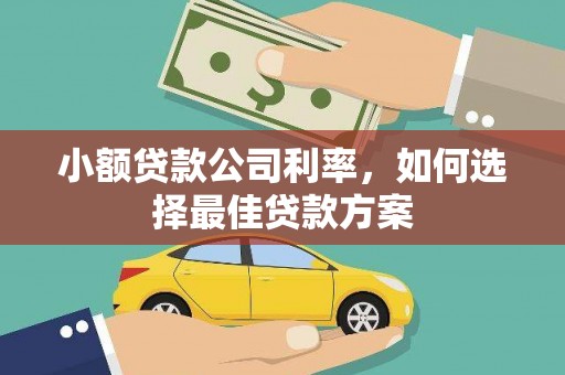 红星小额贷款公司利率，如何选择最佳贷款方案