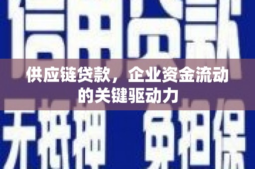 红星供应链贷款，企业资金流动的关键驱动力