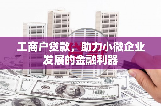 红星工商户贷款，助力小微企业发展的金融利器