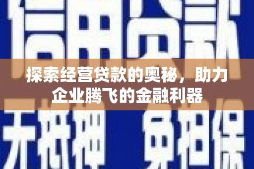 红星探索经营贷款的奥秘，助力企业腾飞的金融利器