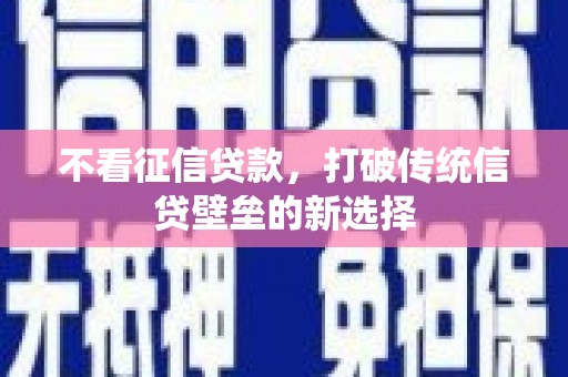 红星不看征信贷款，打破传统信贷壁垒的新选择