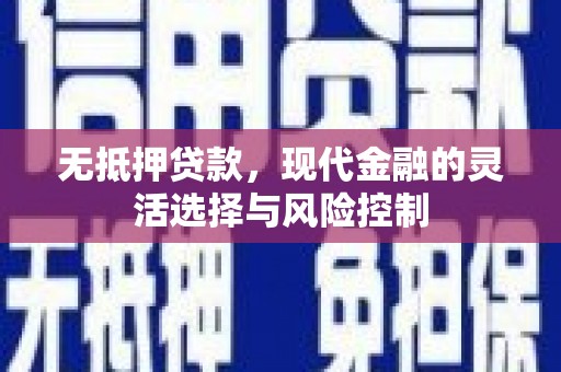 红星无抵押贷款，现代金融的灵活选择与风险控制