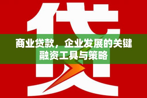 红星商业贷款，企业发展的关键融资工具与策略