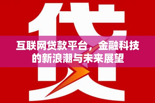 红星互联网贷款平台，金融科技的新浪潮与未来展望