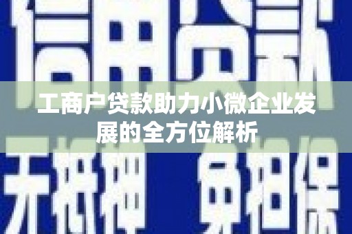 红星工商户贷款助力小微企业发展的全方位解析