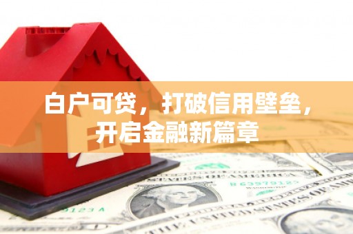 红星白户可贷，打破信用壁垒，开启金融新篇章