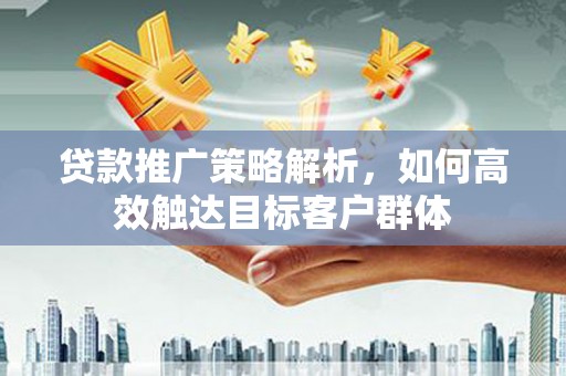 红星贷款推广策略解析，如何高效触达目标客户群体
