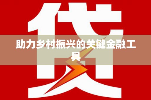 红星助力乡村振兴的关键金融工具