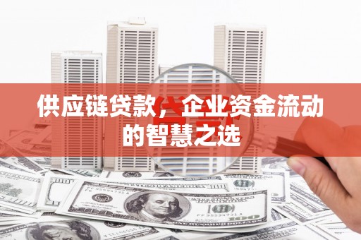 红星供应链贷款，企业资金流动的智慧之选