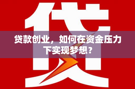 红星贷款创业，如何在资金压力下实现梦想？