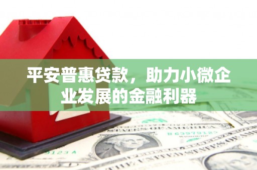 红星平安普惠贷款，助力小微企业发展的金融利器