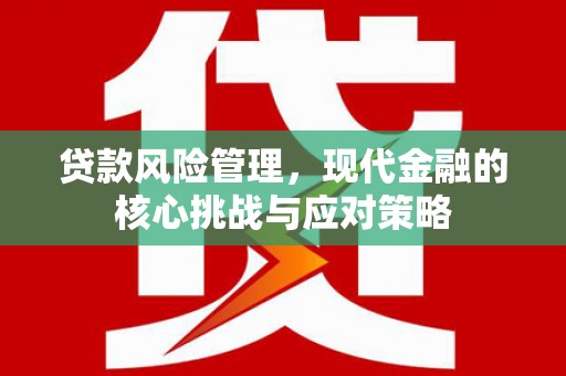 红星贷款风险管理，现代金融的核心挑战与应对策略