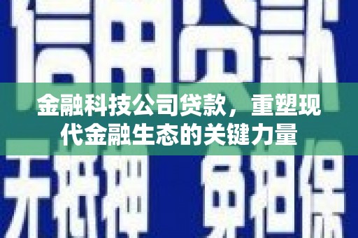 红星金融科技公司贷款，重塑现代金融生态的关键力量