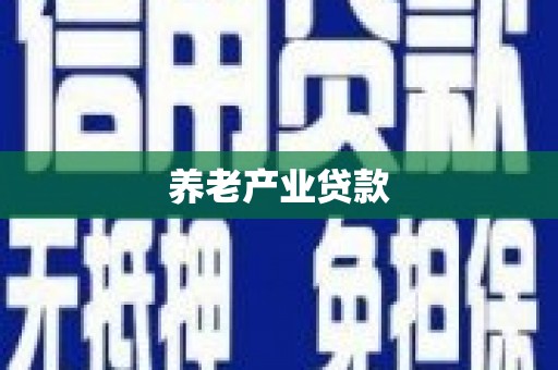 红星养老产业贷款