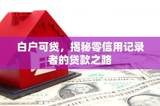 红星白户可贷，揭秘零信用记录者的贷款之路
