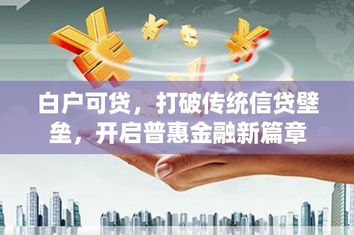 红星白户可贷，打破传统信贷壁垒，开启普惠金融新篇章