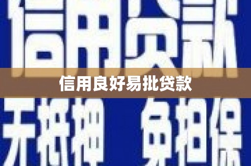 红星信用良好易批贷款