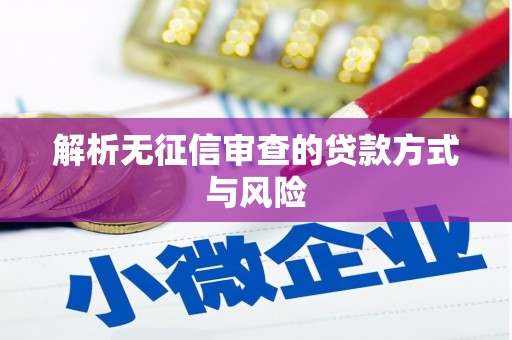 红星解析无征信审查的贷款方式与风险