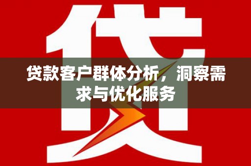红星贷款客户群体分析，洞察需求与优化服务